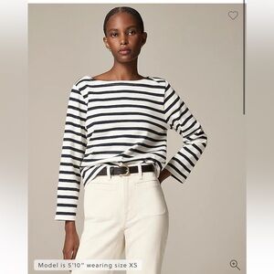 Jcrew classic mariner cloth boatneck T-shirt in stripe NWOT